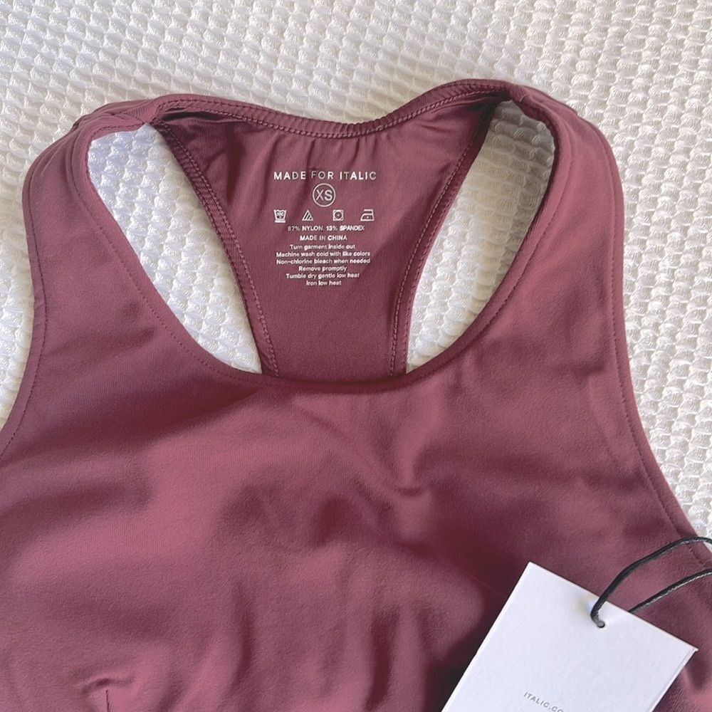 Nwt Italic Aura Racerback Women's Mauve Pink Sports Bra Sz Xs — image 4 of 4